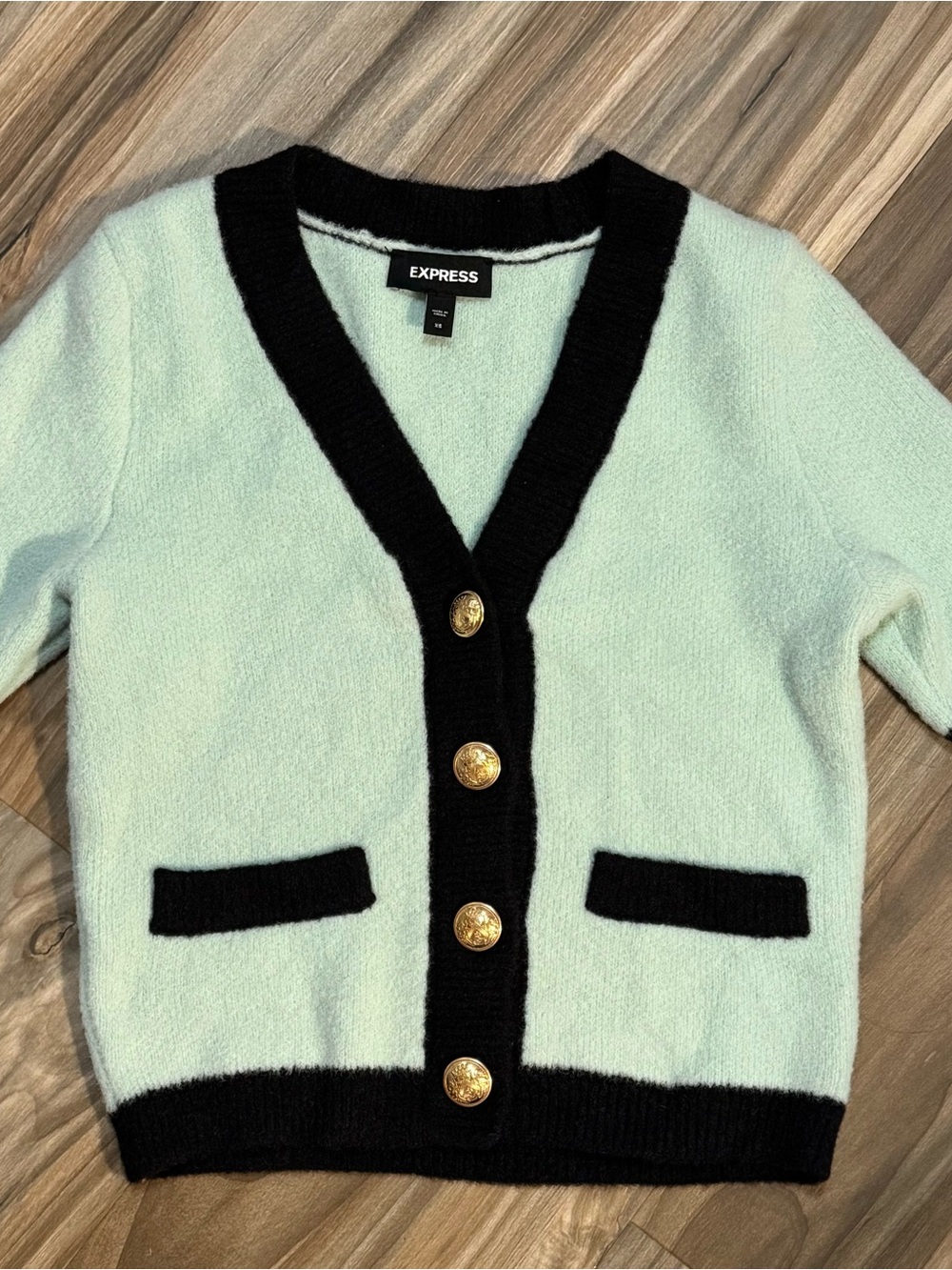 Express Mint Fuzzy Sweater
